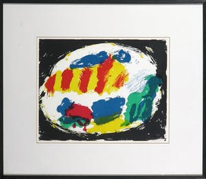 Eugene Brands - Litho, Zomertafereel (met zonnescherm) - Ingelijst kopen? Bied vanaf 150!