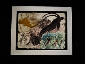 Niet of onleesbaar gesigneerd - Intrigerende oude RELIËFDRUK "de Jacht / la Chasse" - gesigneerd kopen? Bied vanaf 10!