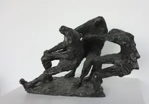 Hans Blank - Prachtig bronzen beeld (zwaar!), Scheepsbemanning kopen? Bied vanaf 800!