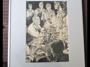 Henri Pieck - Kerst in Kamp 'Buchenwald' tijdens de 2e Wereldoorlog verkocht voor € 300!