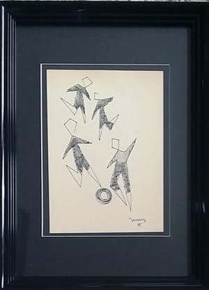 Siep van den Berg - Voetballers - inkt op papier kopen? Bied vanaf 90!