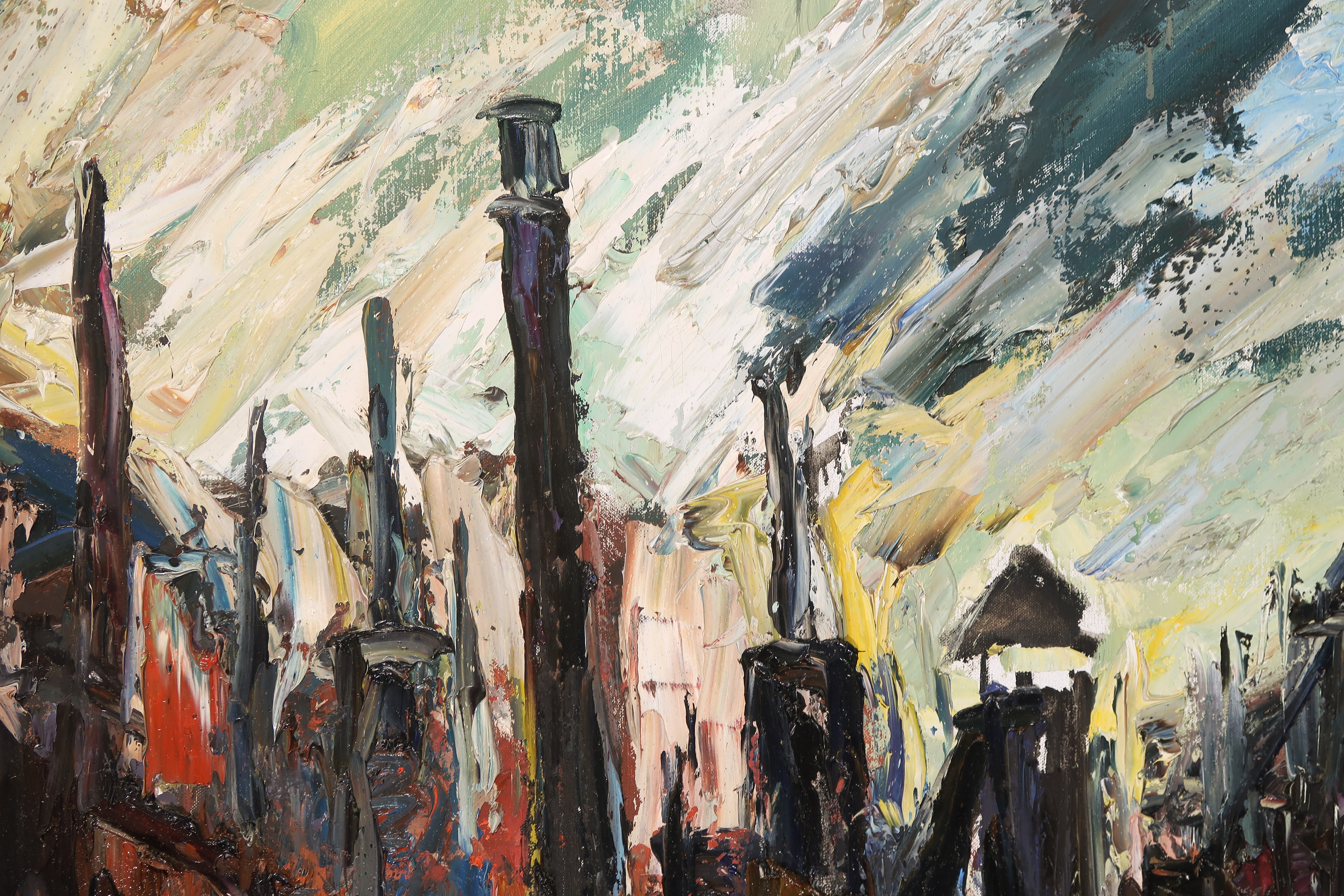 Berry Brugman - Olieverf op doek, Borinage - Ingelijst (Groot) kopen? Bied vanaf 10!