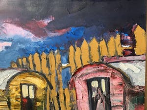 AcheterPaul Permeke - Olieverf schilderij: circus woonwagens? Enchérissez de 350!