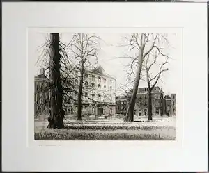 Wim Bettenhausen - Ets, Lange Voorhout, Den Haag - Ingelijst vendu pour 120€ !