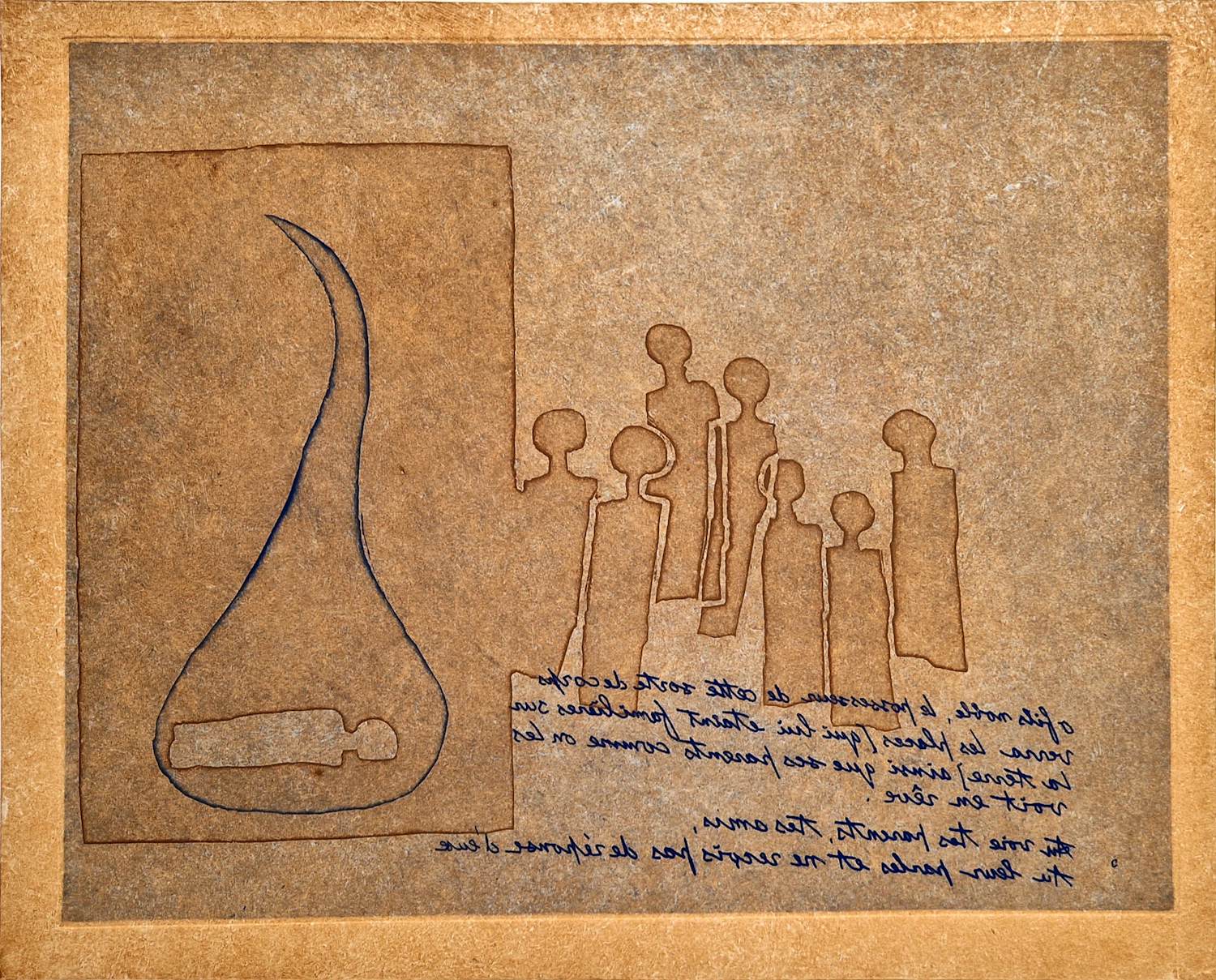 Jan Montyn - Kleurenets: 'Compositie met figuren en tekst' (1975). kopen? Bied vanaf 50!
