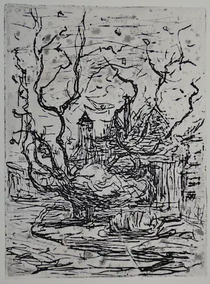 Floris Verster - Torentje tussen bomen - Scherjon No.4 kopen? Bied vanaf 75!