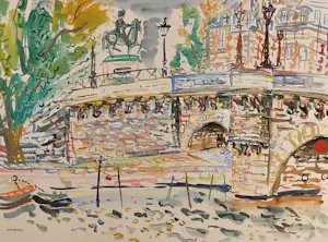 Hans Ittmann - Stadsgezicht Parijs met brug over de Seine kopen? Bied vanaf 300!