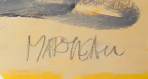 Anton Martineau - Olieverf op papier, Abstracte compositie (Groot) kopen? Bied vanaf 1!