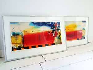 Theo Koster - 2 ingelijste zeefdrukken verkocht voor € 150!