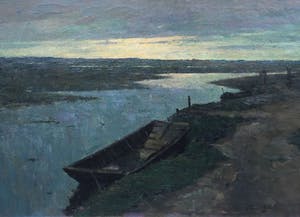 Gerard van Wijland - C4586, Polderlandschap met bootje te Ankeveen kopen? Bied vanaf 150!