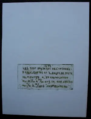 Jan Montyn - Boek met 10 etsen en enkele gedichten: les sept paysages de l'inconnue - 1972 kopen? Bied vanaf 699!