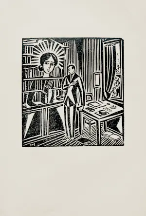 Frans Masereel - Die Erscheinung / Bibliothek. Original-Holzschnitt 1920 kopen? Bied vanaf 50!