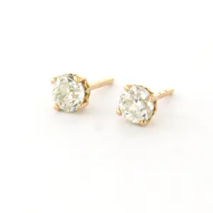 18k rosé gouden solitair oorknoppen met Bolsjewiek geslepen diamant tot. 0,84ct kopen? Bied vanaf 810!