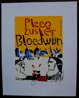 Herman Brood - Zeefdruk: Pleegzuster Bloedwijn - 1996 kopen? Bied vanaf 249!
