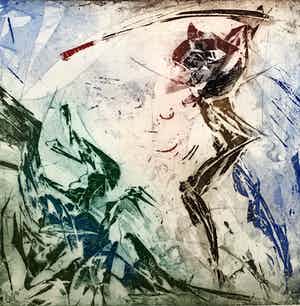 Frank Porcelijn - ets/aquatint - '21 III 85' - 1985 (Kleine oplage) verkocht voor € 80!