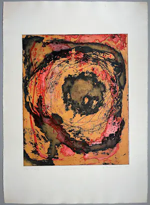Eduard Franoschek - Egozentrum - Große signierte Farbradierung - e.a. Exemplar 1965 - Informel kopen? Bied vanaf 180!