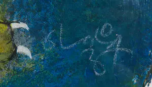 Shahid Parvez - Zeefdruk, Meisje met tijger - Ingelijst (Groot) kopen? Bied vanaf 40!