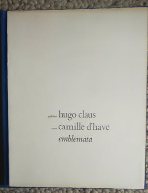 Hugo Claus - Hugo Claus en Camille d'Havé - Emblemata - etsen bij gedichten kopen? Bied vanaf 250!