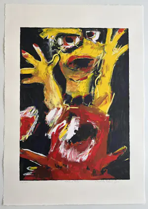 Charlotte Molenkamp - handgesigneerde zeefdruk | 'Dansend Kind' | 1993 kopen? Bied vanaf 10!