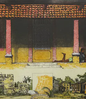 Rolf Weijburg - handgesigneerde kleurenets | 'Vila do Obo' | 1999 (INGELIJST) kopen? Bied vanaf 125!