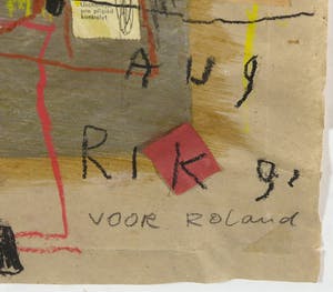 Rik van Iersel - Gemengde techniek op papier, Abstracte compositie - Ingelijst kopen? Bied vanaf 150!