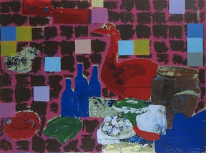 Cees Dolk - Zeefdruk, Dish 5 - Ingelijst kopen? Bied vanaf 35!