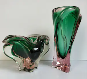 Josef Hospodka - Schaal/asbak en vaas kopen? Bied vanaf 75!