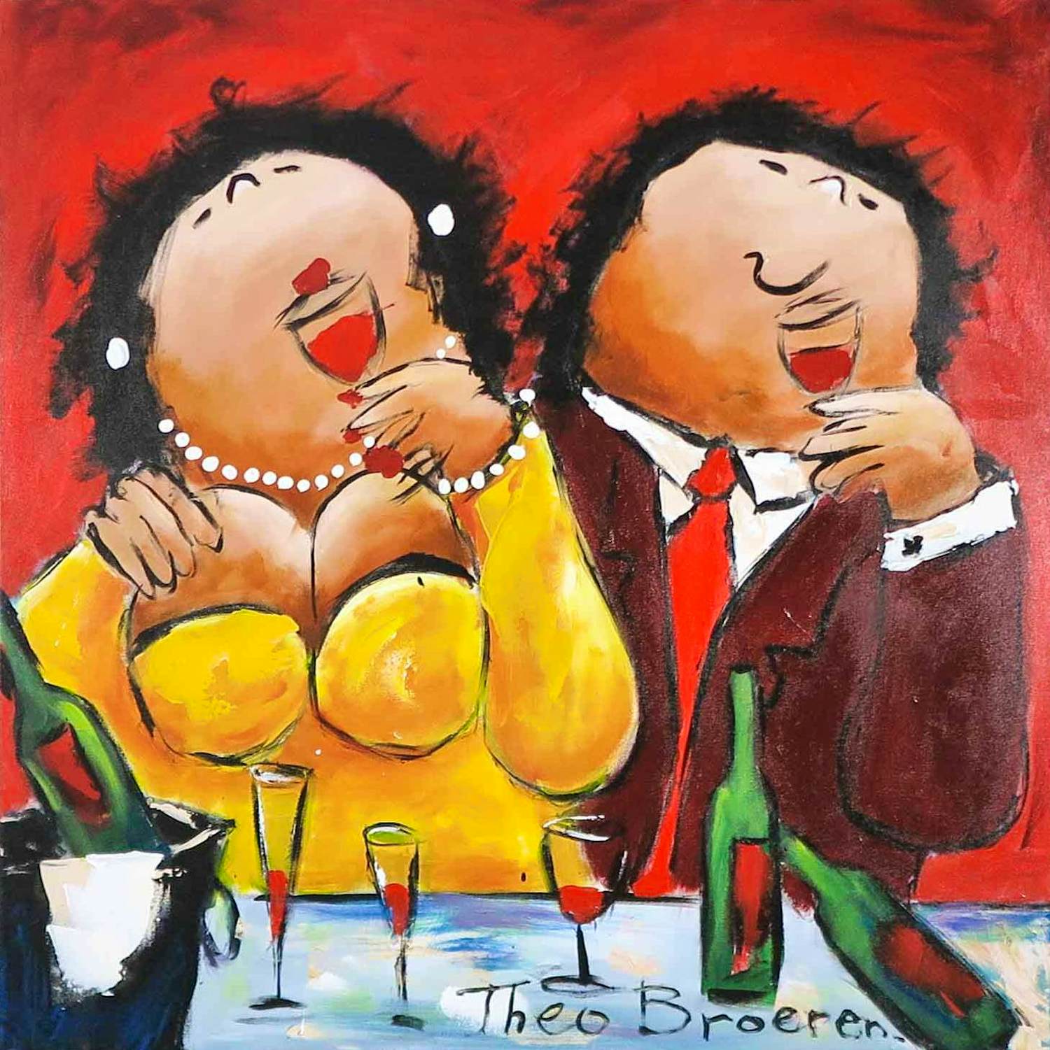 Theo Broeren - Acryl op doek, Goed begin kopen? Bied vanaf 100!