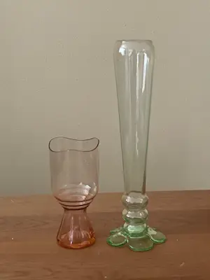 Borek Sipek - Twee sierlijke drinkglazen van Boheems kristal kopen? Bied vanaf 125!