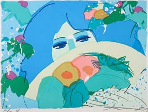 Walasse Ting - Zeefdruk, Zonder titel kopen? Bied vanaf 350!