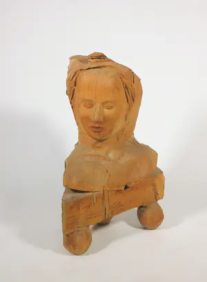 Niet of onleesbaar gesigneerd - Houten beeld, Vrouwenbuste kopen? Bied vanaf 1!