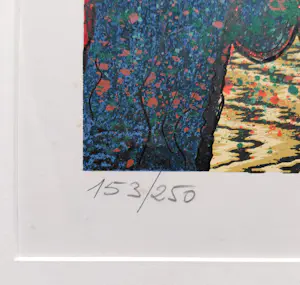 Enrico Baj - Guernica, litho met glitter (netjes ingelijst, groot) kopen? Bied vanaf 250!