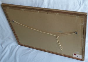 Niet of onleesbaar gesigneerd - Ingelijste zw/w inkttekening / aquarel , Japan? China? , Landschap kopen? Bied vanaf 1!