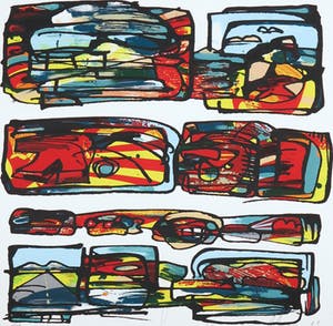 George Heidweiller - Zeefdruk, Zonder titel - Ingelijst (Groot) kopen? Bied vanaf 50!