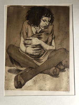 Herman Gordijn - Mona met kussen kopen? Bied vanaf 80!