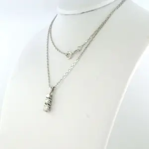 14k wit gouden collier met hanger met briljant geslepen diamant tot. 0.48ct kopen? Bied vanaf 625!