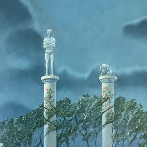 Hans Rombouts - “Starend naar de beelden “. Magisch Realistisch kopen? Bied vanaf 300!