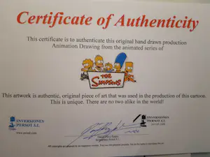 Matt Groening - originele productietekening The Simpsons, Homer, ingelijst + Certificaat kopen? Bied vanaf 90!