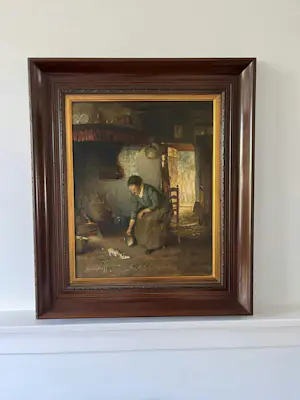 Gijsbertus Jan Sijthoff - G.J. Sijthoff schilderij incl lijst kopen? Bied vanaf 100!