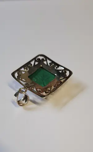 Nieuwe zilveren hanger met malachiet kopen? Bied vanaf 75!