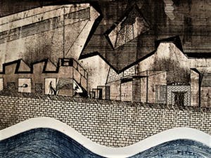 Theo van den Akker - UNICA (5/5) diepdruk ETS - Rotterdam - "Branding achter de Kade" kopen? Bied vanaf 1!