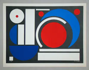 Auguste Herbin - Une - 1954 - Sjabloon in gouachekleuren - Gesigneerd en gedateerd - Atelier Renson kopen? Bied vanaf 400!