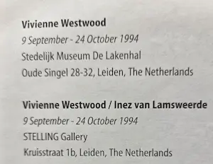 Inez van Lamsweerde - Vivienne Westwood. Kalender met 6 portretten. 1995. kopen? Bied vanaf 79!