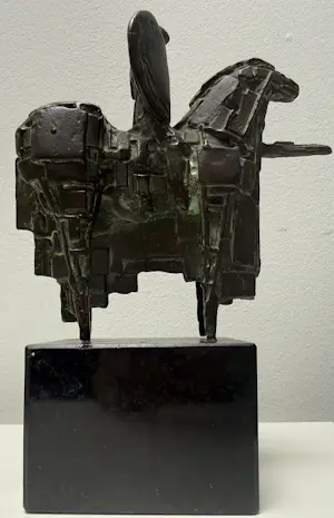 Eric Claus - bronzen sculptuur | 'De wachter' | 1983 kopen? Bied vanaf 500!