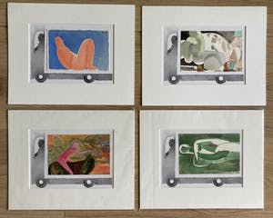 Henri de Haas - 4 aquarellen in bus! kopen? Bied vanaf 50!