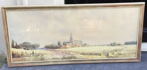 Jan Simon Knikker (jr.) - C4390-2, onder pseudoniem J. v/d Venne, bij Oirschot, NB, aquarel kopen? Bied vanaf 25!