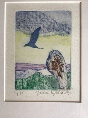 Greet Lyklema - 2 kleur etsen , mini-natuurtje 2 en 3, gesigneerd en ingelijst kopen? Bied vanaf 10!