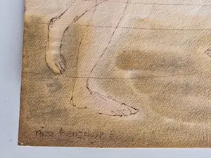 Nico Benschop - Leuke fauvistische jaren 50 gemengde techniek "vrijheid blijheid" gesigneerd kopen? Bied vanaf 35!