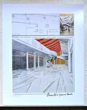 Christo - Wrapped Floors and stairways offset op 300 exemplaren handgesigneerd verkocht voor € 110!