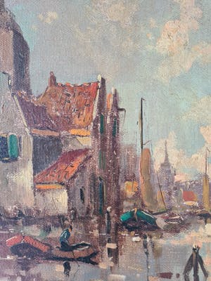 Niet of onleesbaar gesigneerd - Dorp aan een riviertje kopen? Bied vanaf 1!